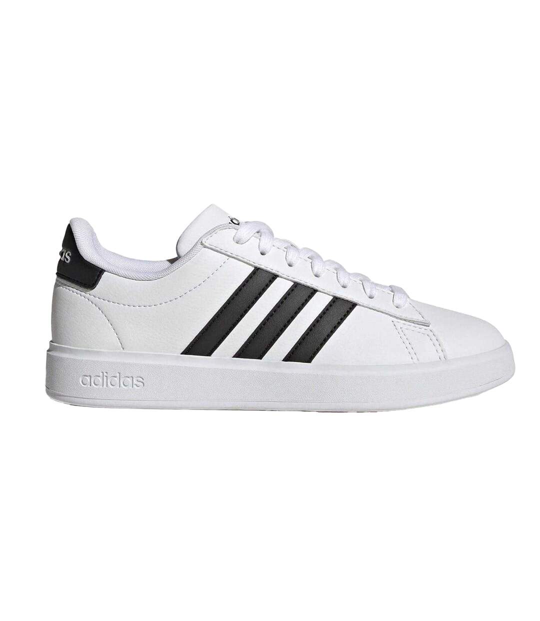 Baskets Grand Court Femme Blanc Noir Adidas-1