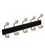 Patère Murale en Bois 10 Boules 44cm Noir-1