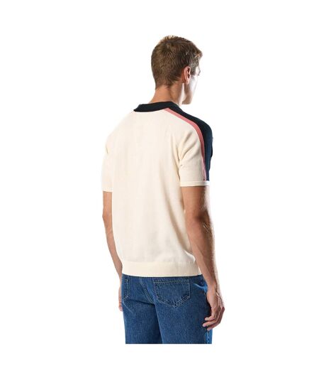 Mens palet percival knitted stripes football polo shirt white Umbro