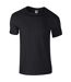 Gildan Mens Short Sleeve Soft-Style T-Shirt (Black) - UTBC484-1