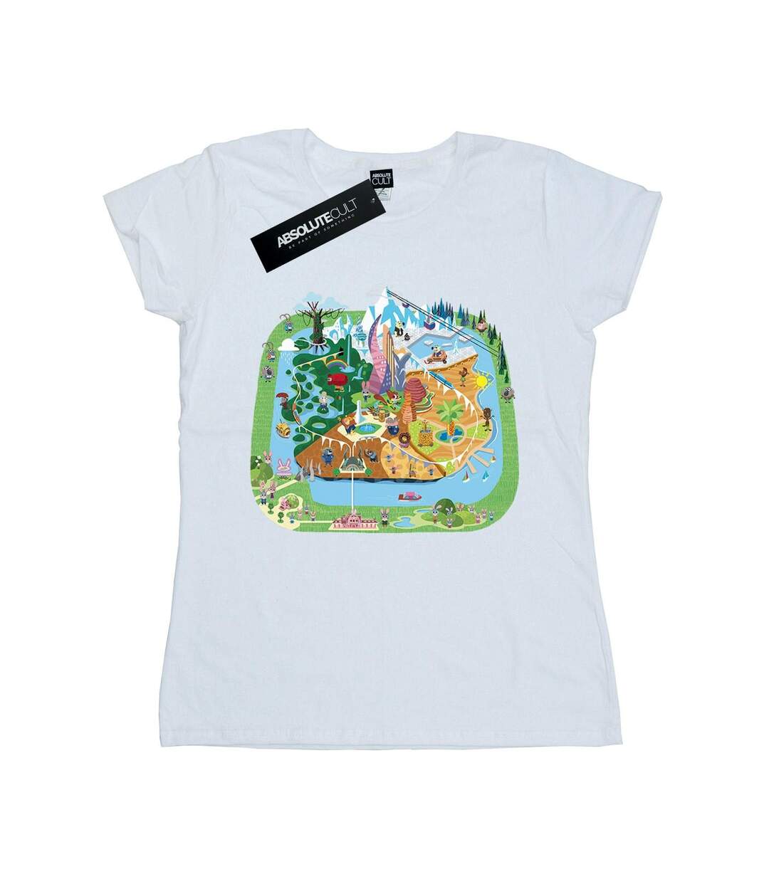Disney T-shirt en coton Zootropolis City Femme/Femme (Blanc) - UTBI45143-1