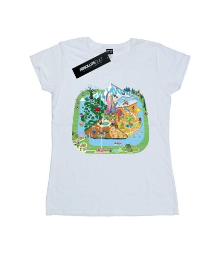 Disney T-shirt en coton Zootropolis City Femme/Femme (Blanc) - UTBI45143