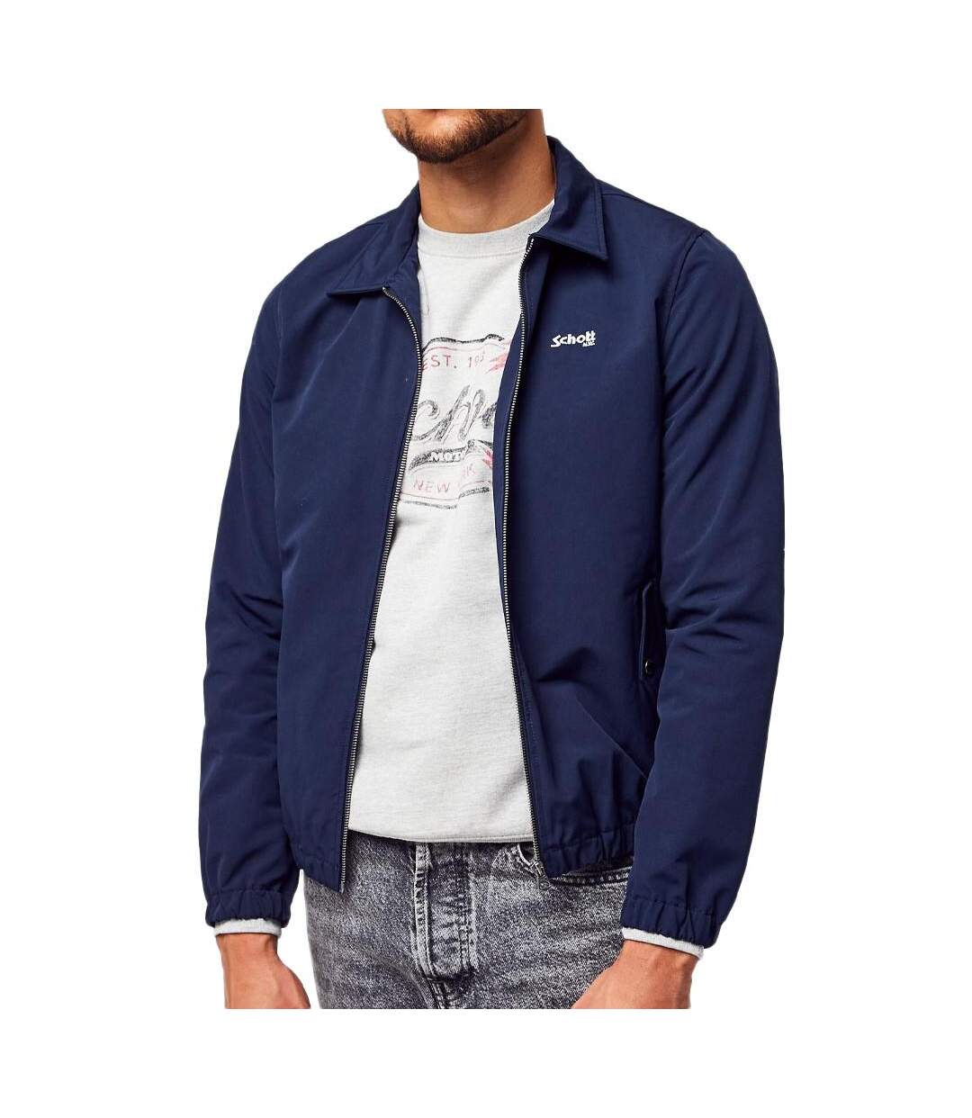 Veste Marine Homme Schott BENNY - S-1