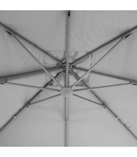 Parasol déporté rectangulaire Eléa - Inclinable - L. 400 x l. 300 cm - Gris ardoise et graphite
