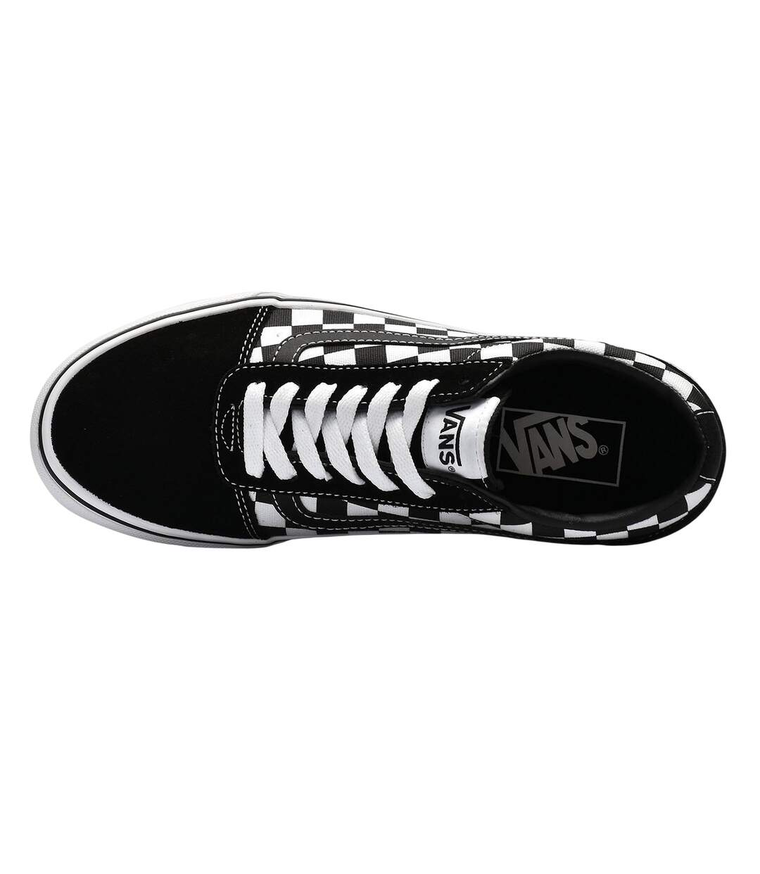 Baskets Motif/style À Carreaux Ward Femme Noir Blanc Vans-4