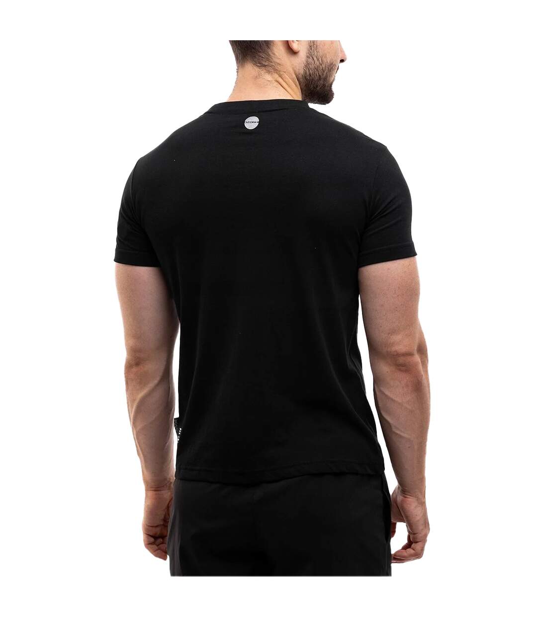T-shirt Motif/style Petit Logo Homme Noir Ozoshi-3