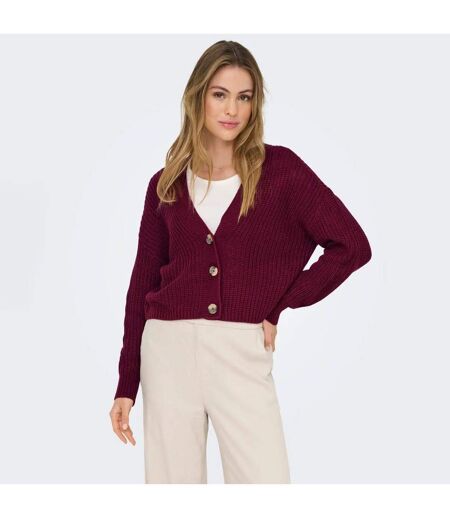 Cardigan Carol Nice Femme Bordeaux Only