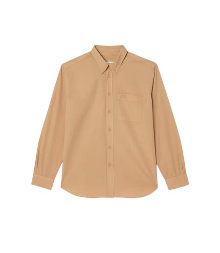 Chemise À Boutons Manches Longues Homme Beige Lacoste