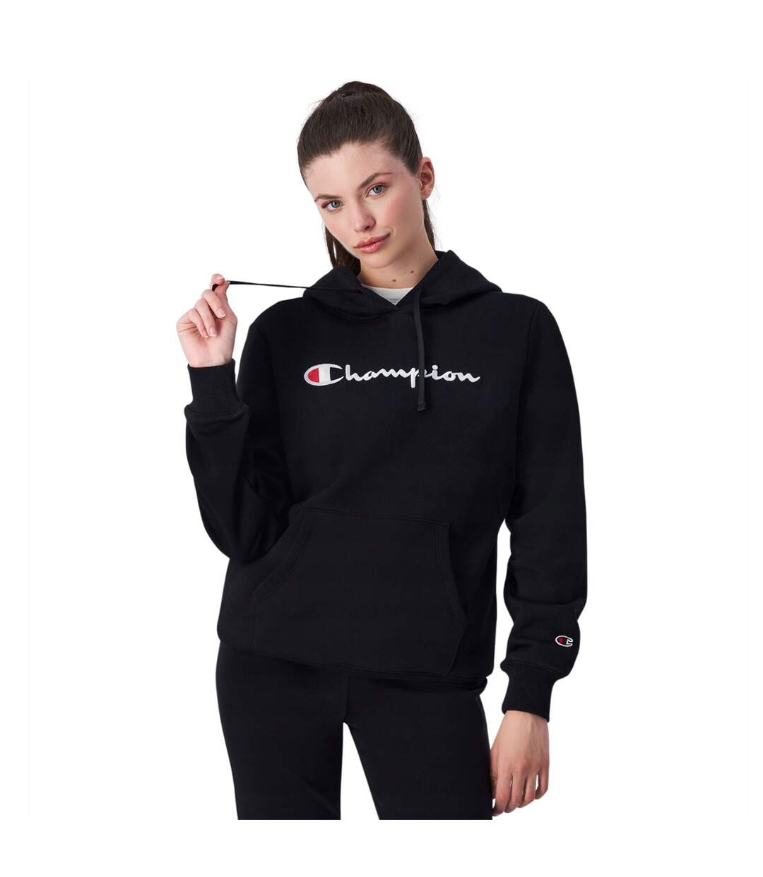 Sweat À Capuche Femme Noir Champion-1