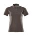Womens/ladies Crossover Polo Shirt Dark Anthracite Mascot-1