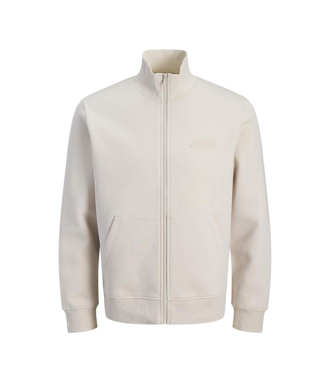 Sweat zippé beige homme jack & jones jordean-1