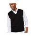 Henbury Mens Cotton Acrylic V Neck Sleeveless Sweatshirt (Black)