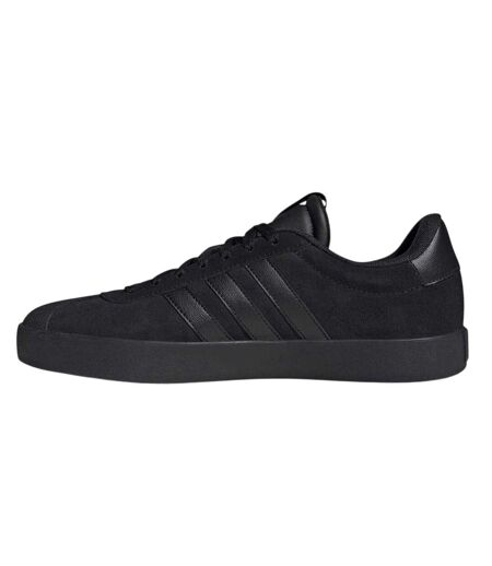 Mens Vl Court 3.0 3 Stripes Leather Shoes Core Black Adidas