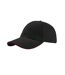 Atlantis Liberty Sandwich Heavy Brush Cotton 6 Panel Cap (Black/Red) - UTAB193