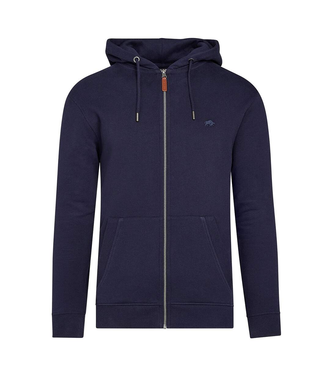 Mens Classic Zip Front Hoodie Navy Raging Bull-1