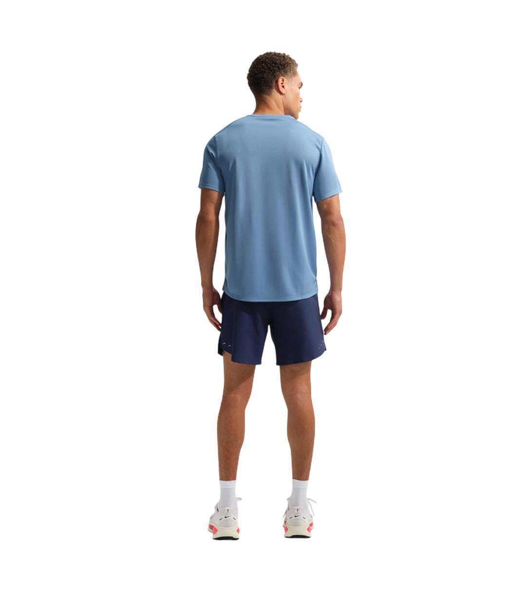 Mens Miler Swoosh Reflective Detail T-shirt Blue Nike-2