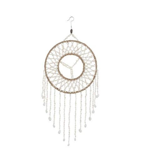 Attrape-Rêves Mandala Coquillage 50cm Blanc