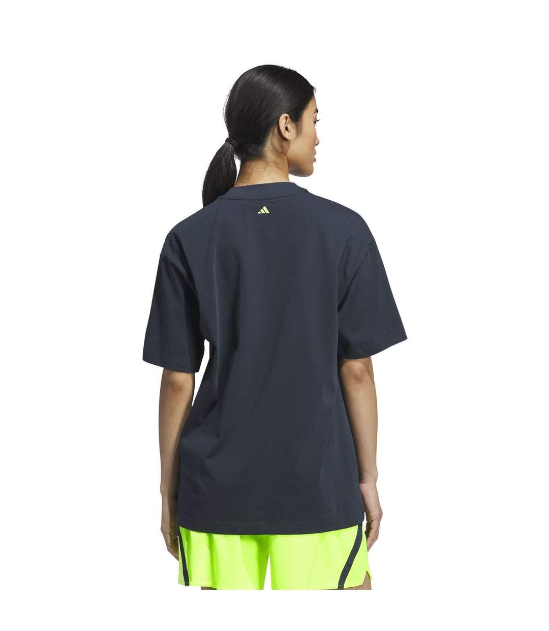 T-shirt Basket Motif/style Logo Femme Bleu Bleu Foncé Adidas-3