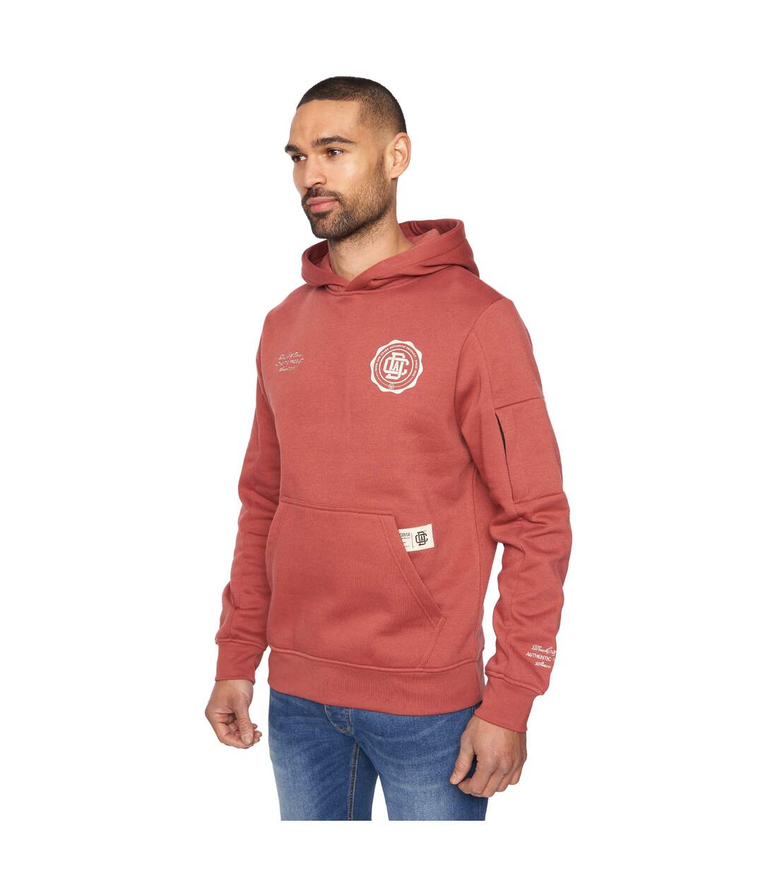 Mens Keyaan Hoodie Red Duck And Cover-3