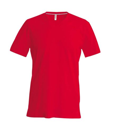 T-shirt manches courtes col V - K357 - rouge - homme