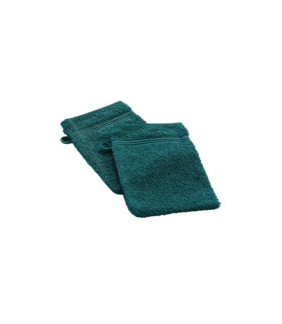 Lot de 2 Gants de Toilette Tendresse 15x21cm Émeraude