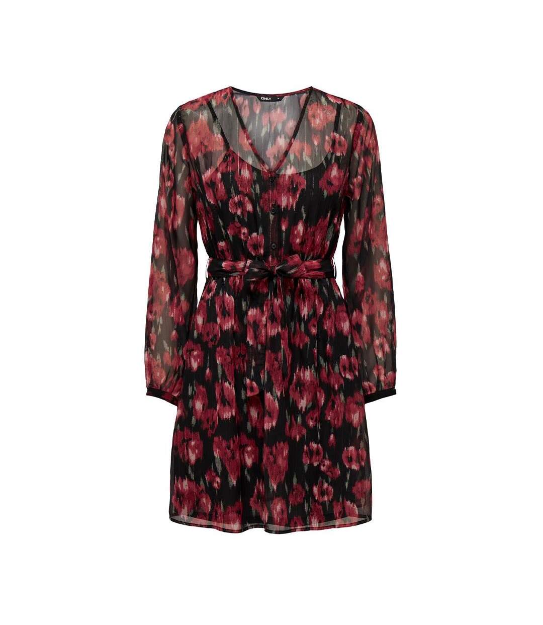 Robe Rouge/Noire Femme Only Marise - L-1