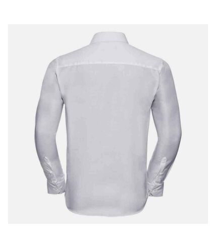 Russell Mens Ultimate Non-Iron Tailored Long-Sleeved Formal Shirt (White) - UTPC6439