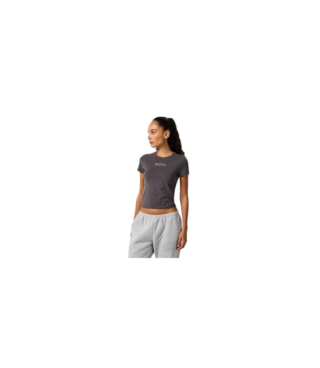 T-shirt Motif/style Brodé Femme Gris Jack Wills-1
