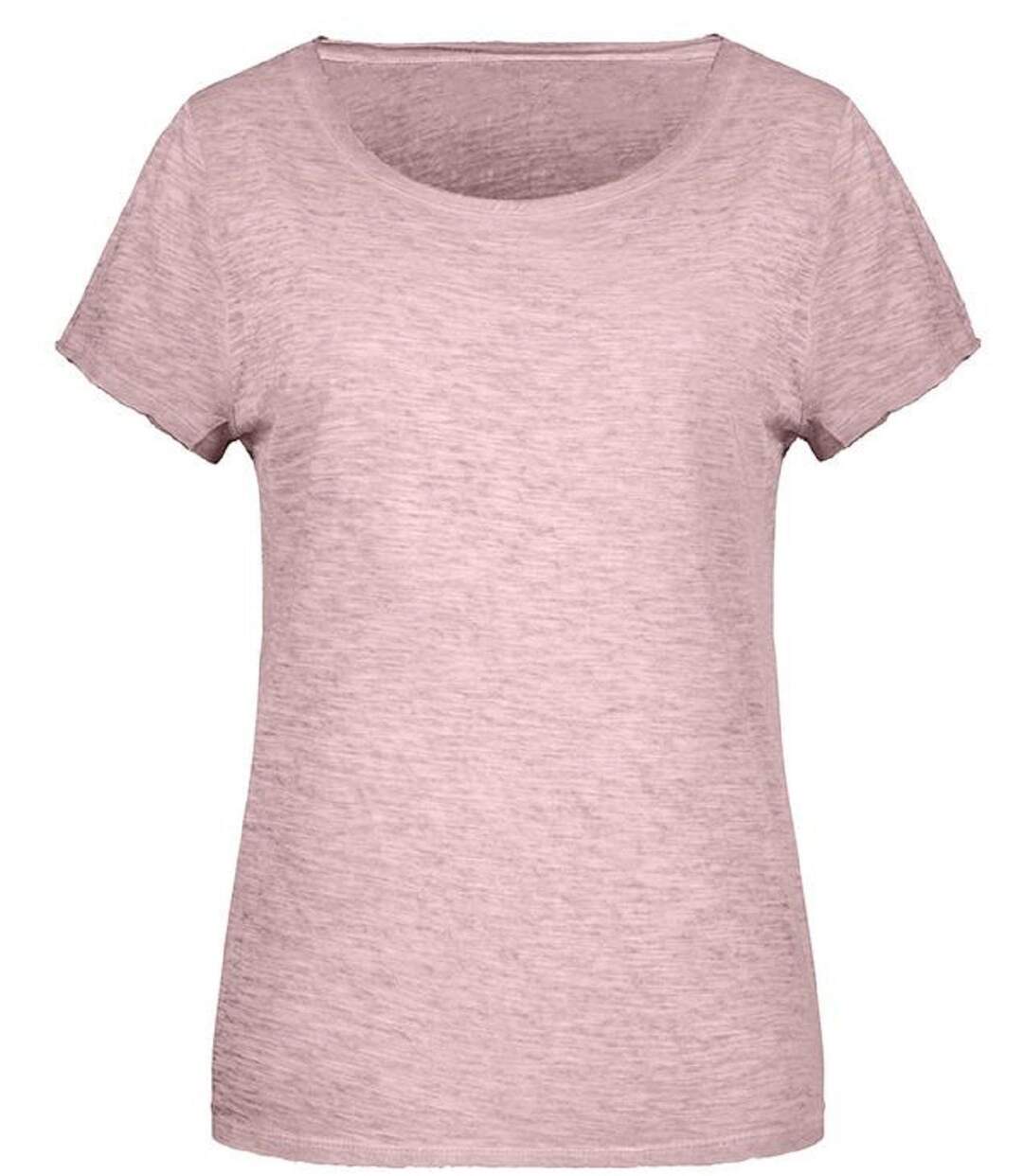 T-shirt bio - Femme - 8015 - rose pastel-2