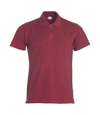 Mens Basic Polo Shirt Burgundy Clique