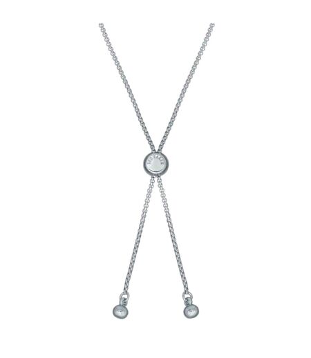 Womens/ladies Sarsah Heart Everyday Charm Bracelet One Size Silver Crystal Ted Baker