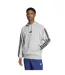 Mens 3 Stripes Hoodie Medium Heather Grey Adidas-1