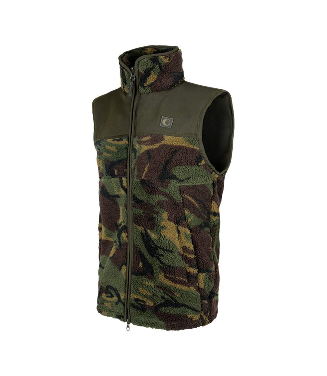 Mens Sherpa Fleece Gilet Green Brown Speero-3