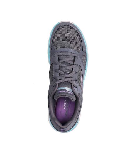 Baskets Track Femme Anthracite Turquoise Pâle Skechers