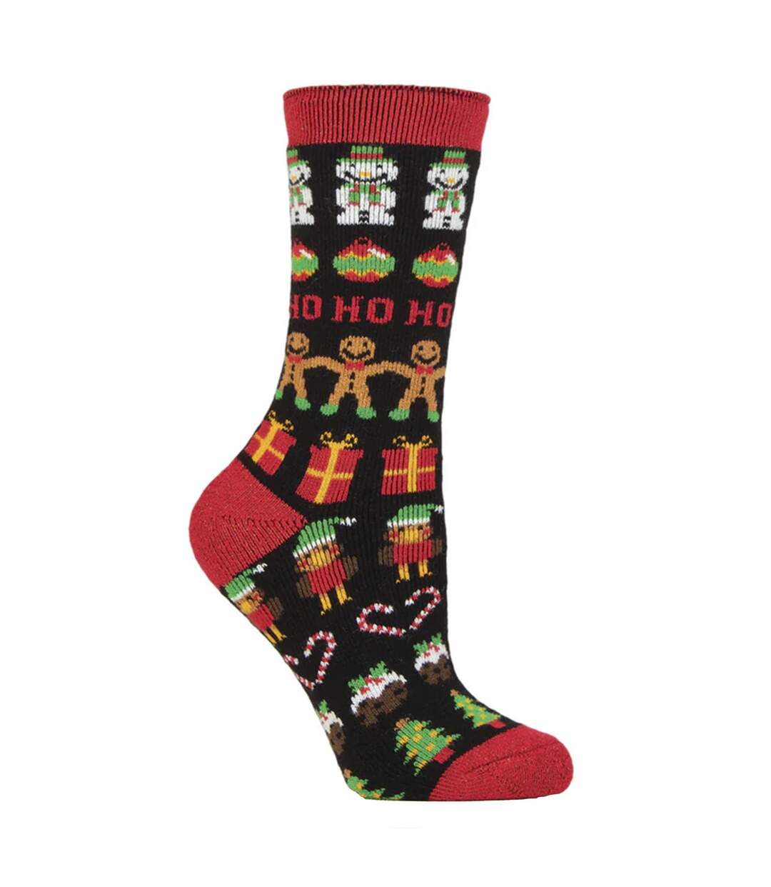Womens Fluffy Christmas Socks by Heat Holders Lite-1