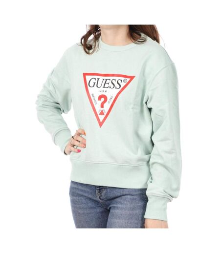 Sweat Vert d'eau Femme Guess G-W2YQ16 - L