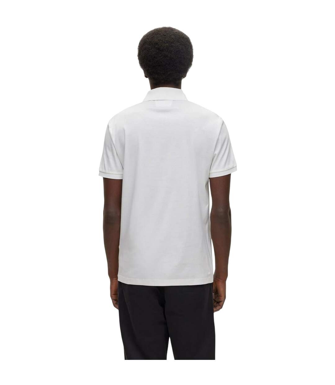 Mens Regular Short-sleeved Polo Shirt White Boss-3