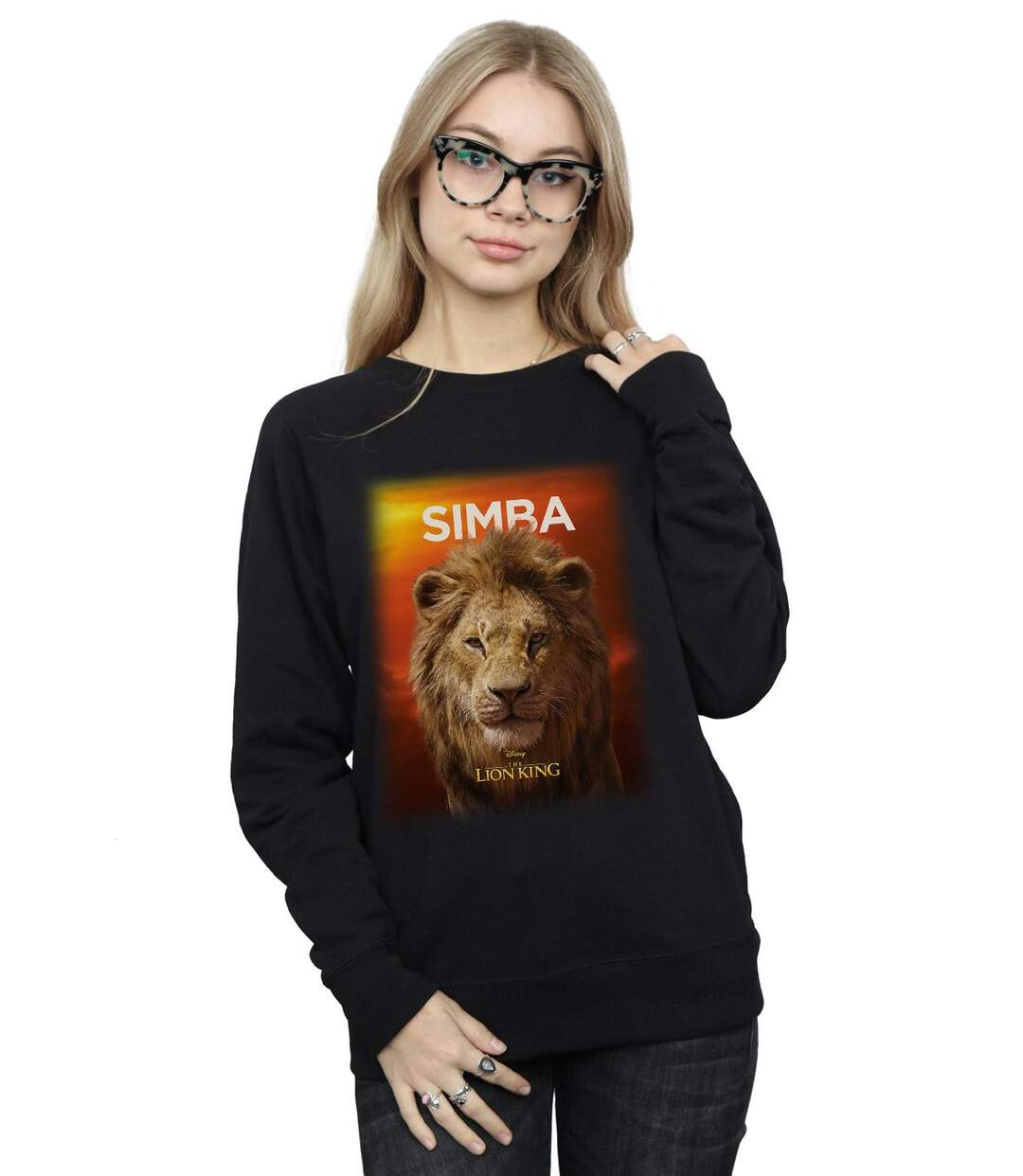 Disney Sweat Womens/Ladies The Lion King Movie Adult Simba Poster Sweatshirt (Noir) - UTBI22281-2