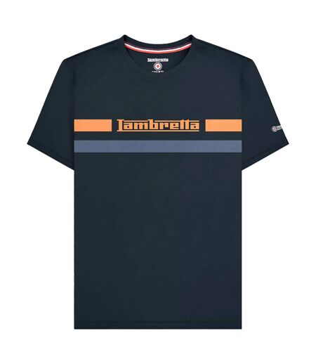 T-shirt Motif/style Rayure Sur Poitrine Homme Bleu Marine Lambretta