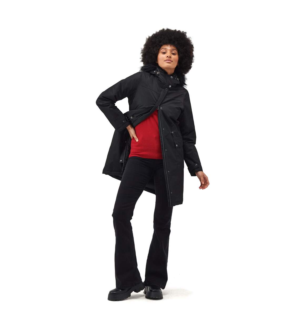 Womens/ladies Giovanna Fletcher Collection Lellani Waterproof Jacket Black Regatta-1