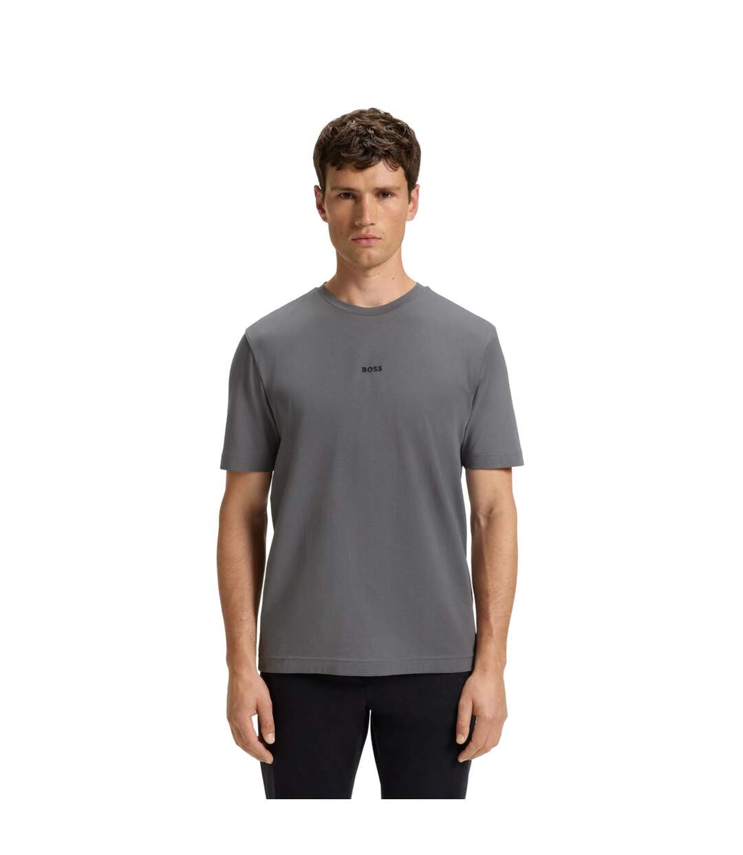 Mens Tchup Logo Oversized T-shirt Grey Boss-4