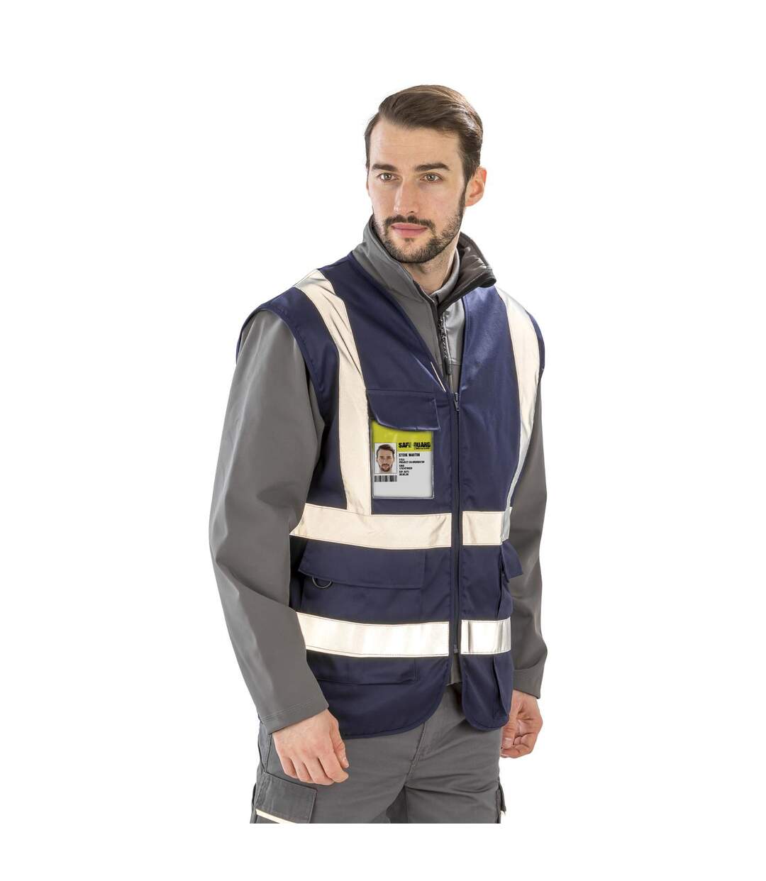 Gilet de sécurité adulte bleu marine WORK-GUARD by Result-3