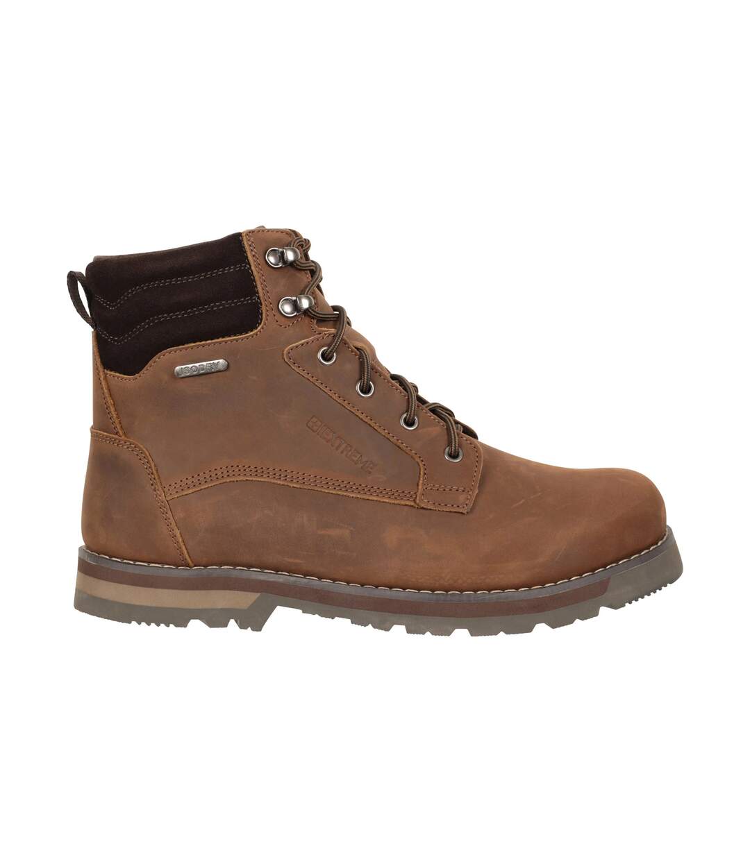 Mens Extreme Makalu Leather Waterproof Walking Boots Brown Mountain Warehouse-1