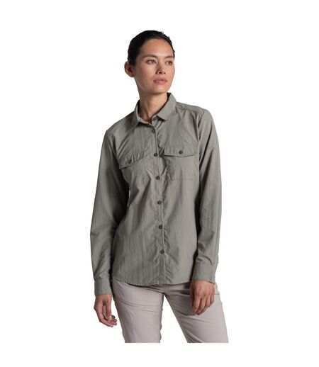 Womens/ladies Loukkos Nosilife Long-sleeved Shirt Vert Craghoppers