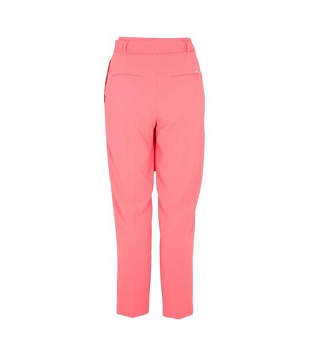 Womens/ladies Tapiah Plain Straight Trousers Bright Pink Boss