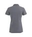Womens/ladies Stretch Polo Shirt Steel Grey Printer-3