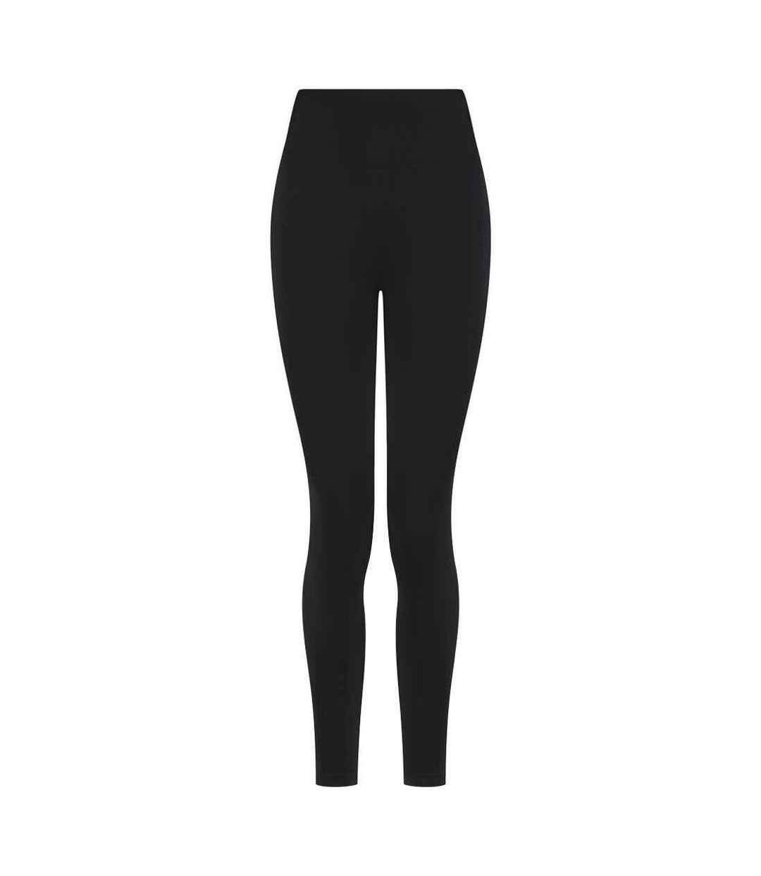 Womens/ladies sculpting leggings black Tombo-1