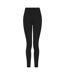 Womens/ladies sculpting leggings black Tombo-1