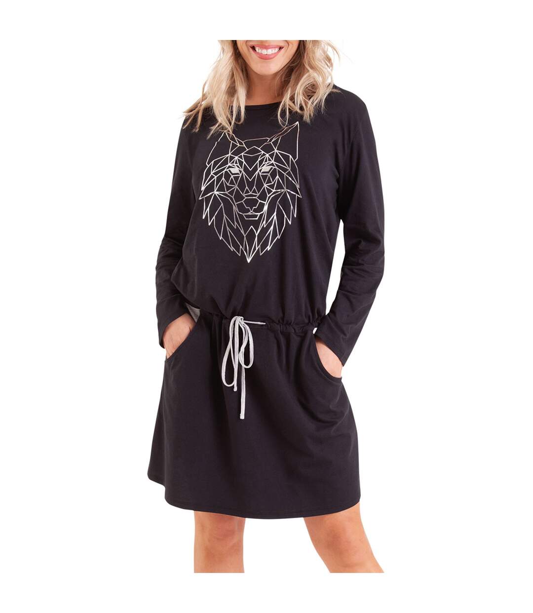 Liquette manches longues col rond femme Tendre Nuit Athena-1