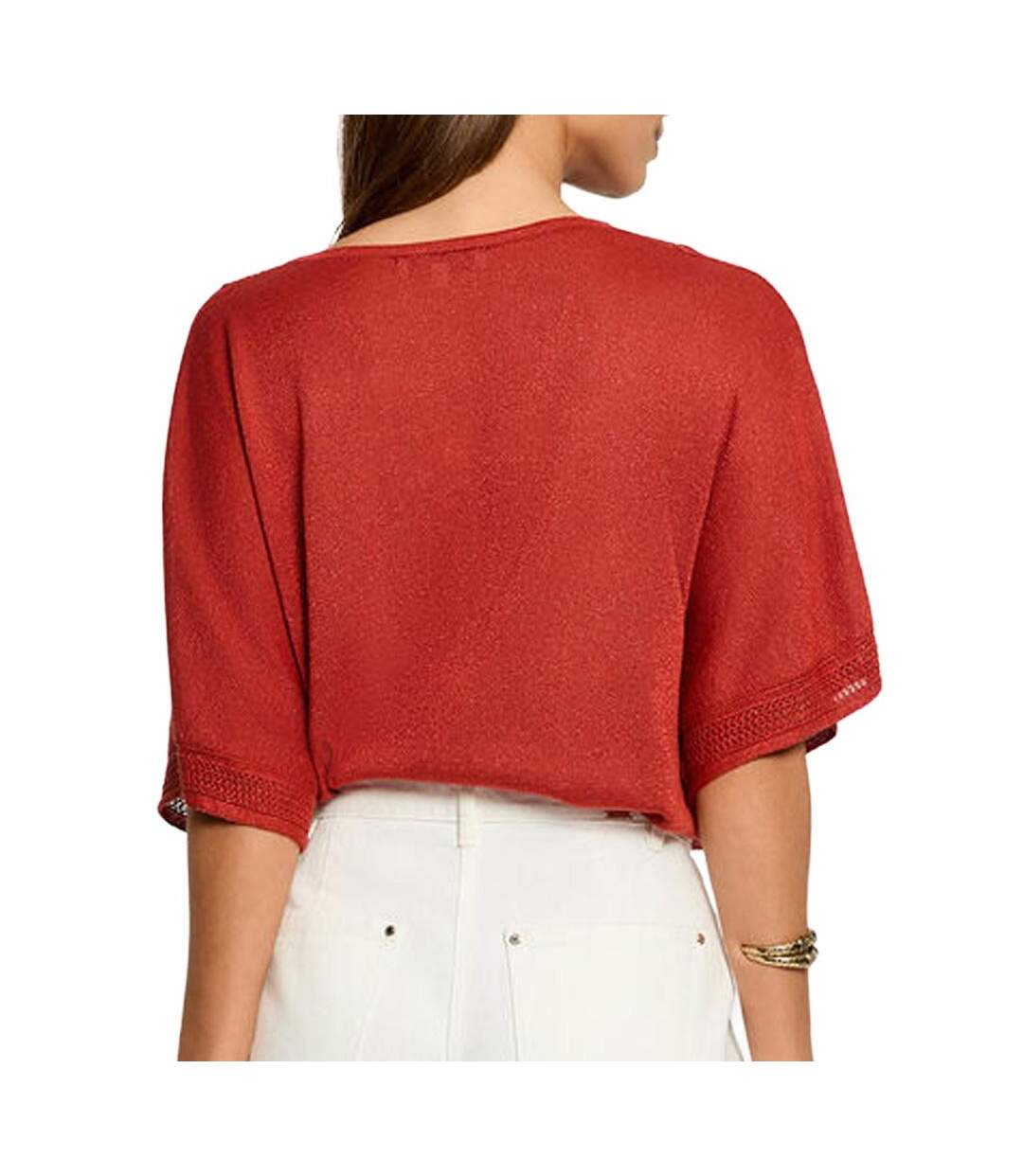 Pull rouge vif femme morgan mchris-2
